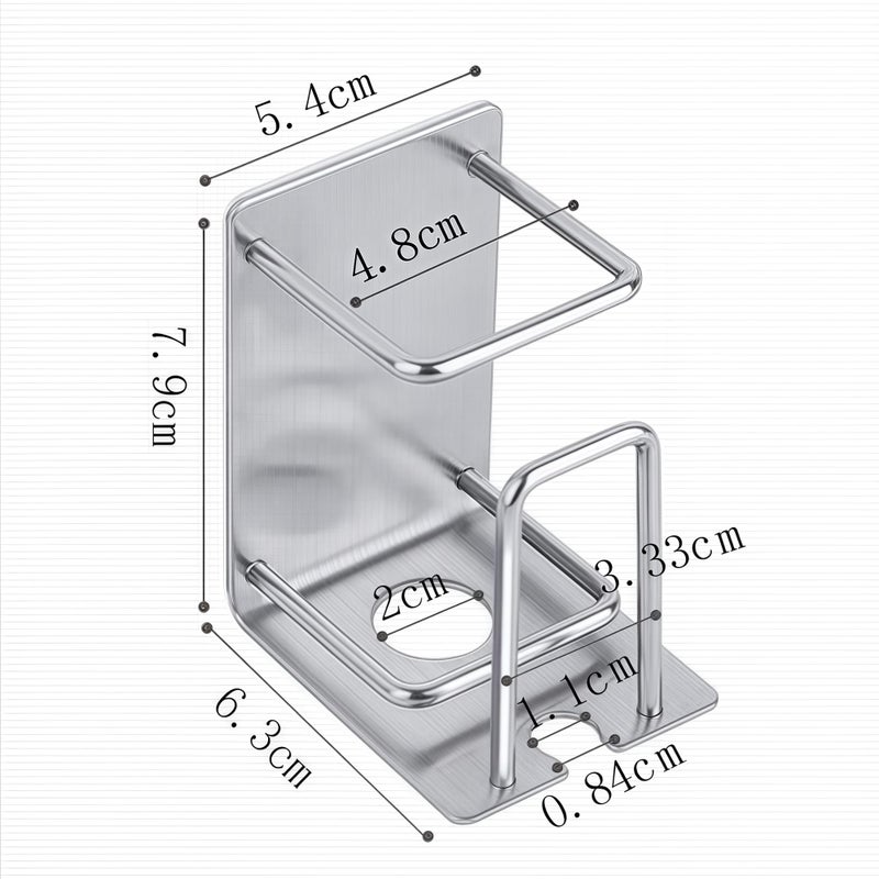 HANZE 2 Pack Toothbrush Holder 304 Stainless Steel Adhesive Wall Mounted 3 in 1 with Toothbrush Holder Toothpaste Holder and Cup Holder for Bathroom Shower - Image 5